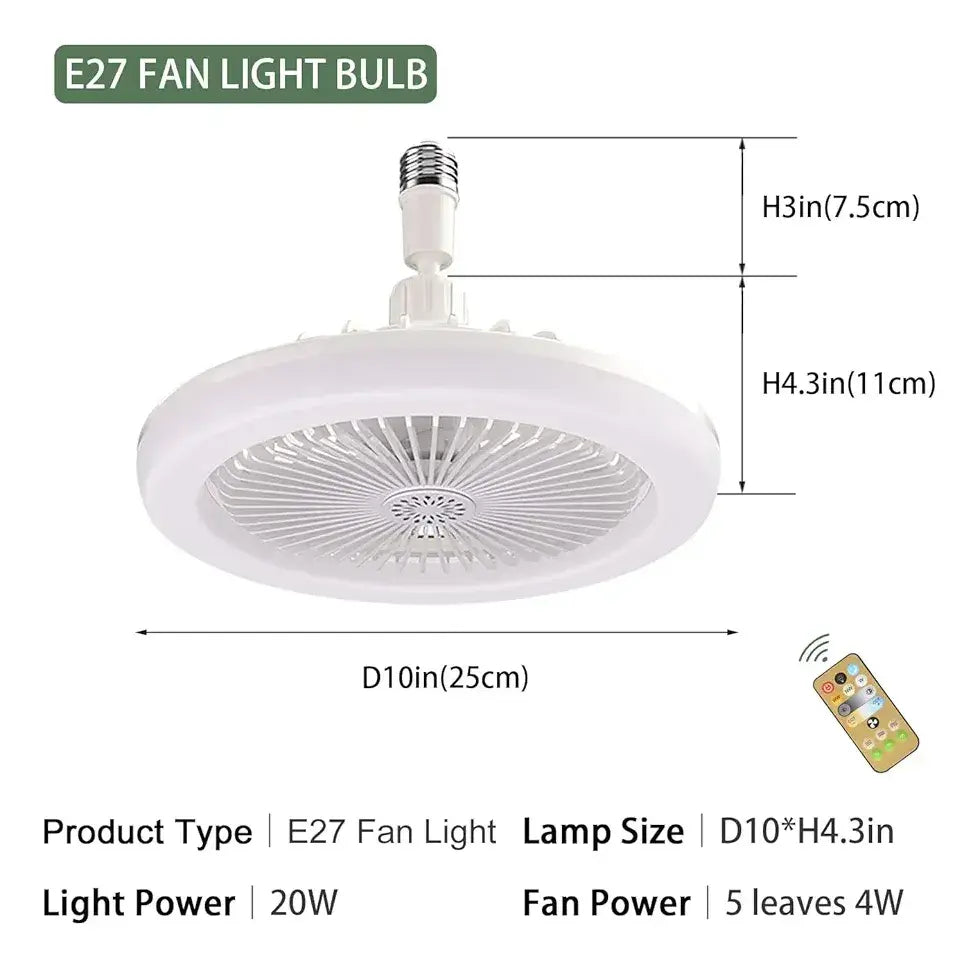 VENTILADOR DE TECHO con LUZ LED FEIFAN