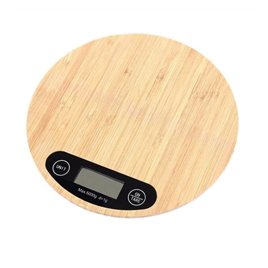 BALANZA DE COCINA DIGITAL DE BAMBU – Precisión, Estilo y Sostenibilidad